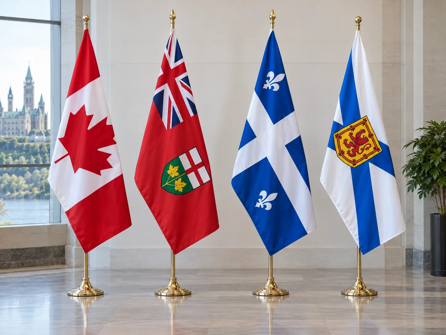 Canada & Provincial Flags in Ottawa