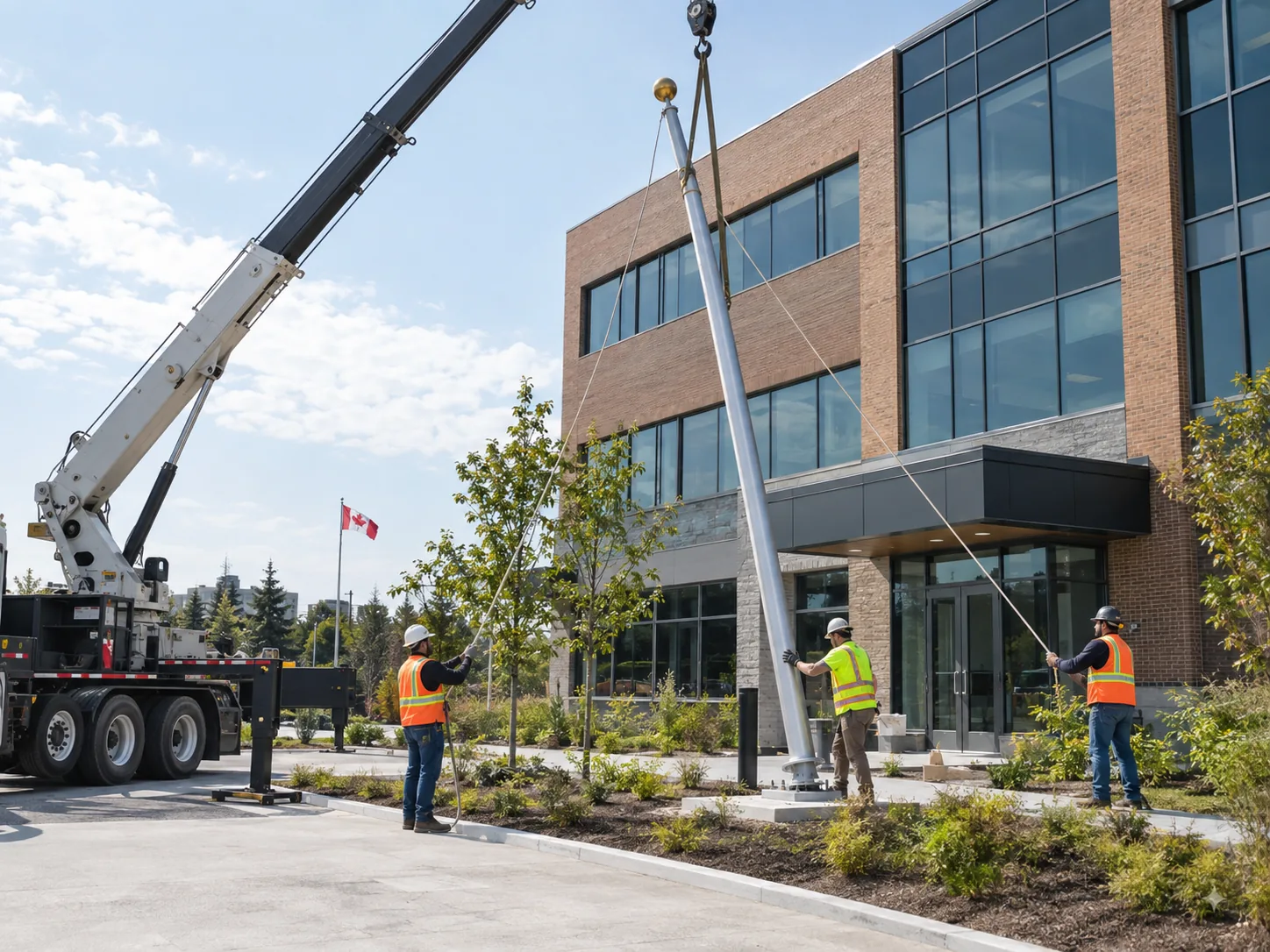 Commercial Flagpole Installation in Ottawa
